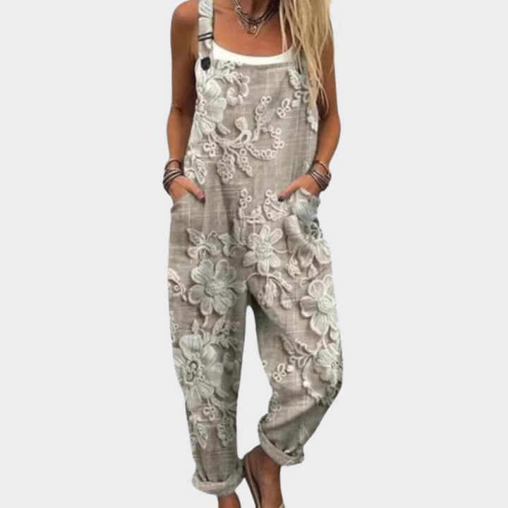 Loose Printed Overalls for Women