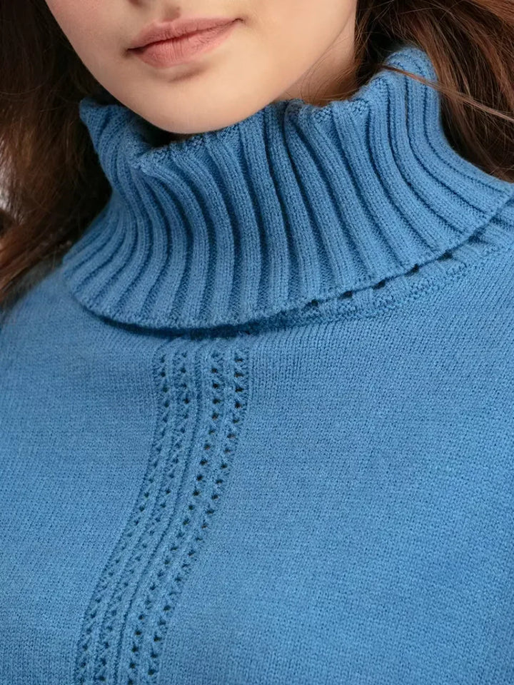 Scarlett | Chic Turtleneck Knitted Set and Wide Leg Pants