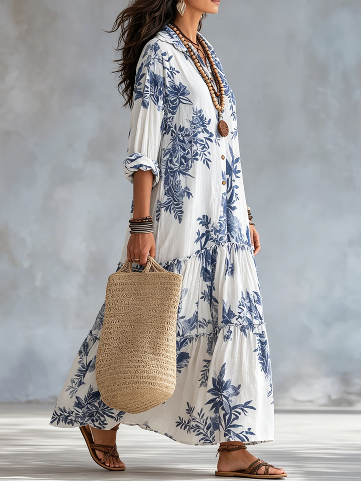 Pauline™ | Maxi Floral Dress & Lightweight