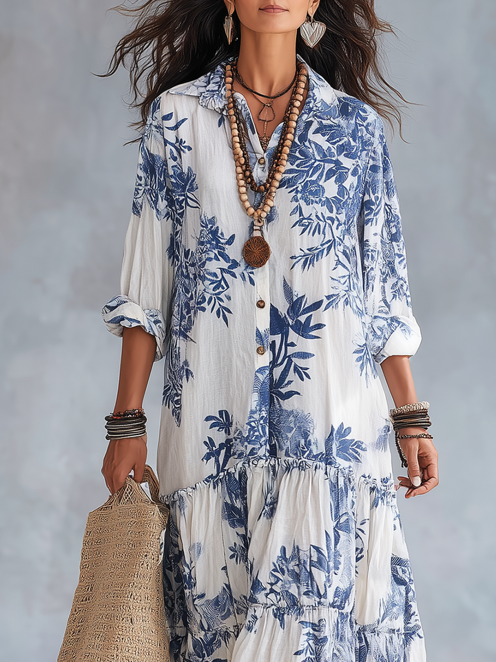Pauline™ | Maxi Floral Dress & Lightweight