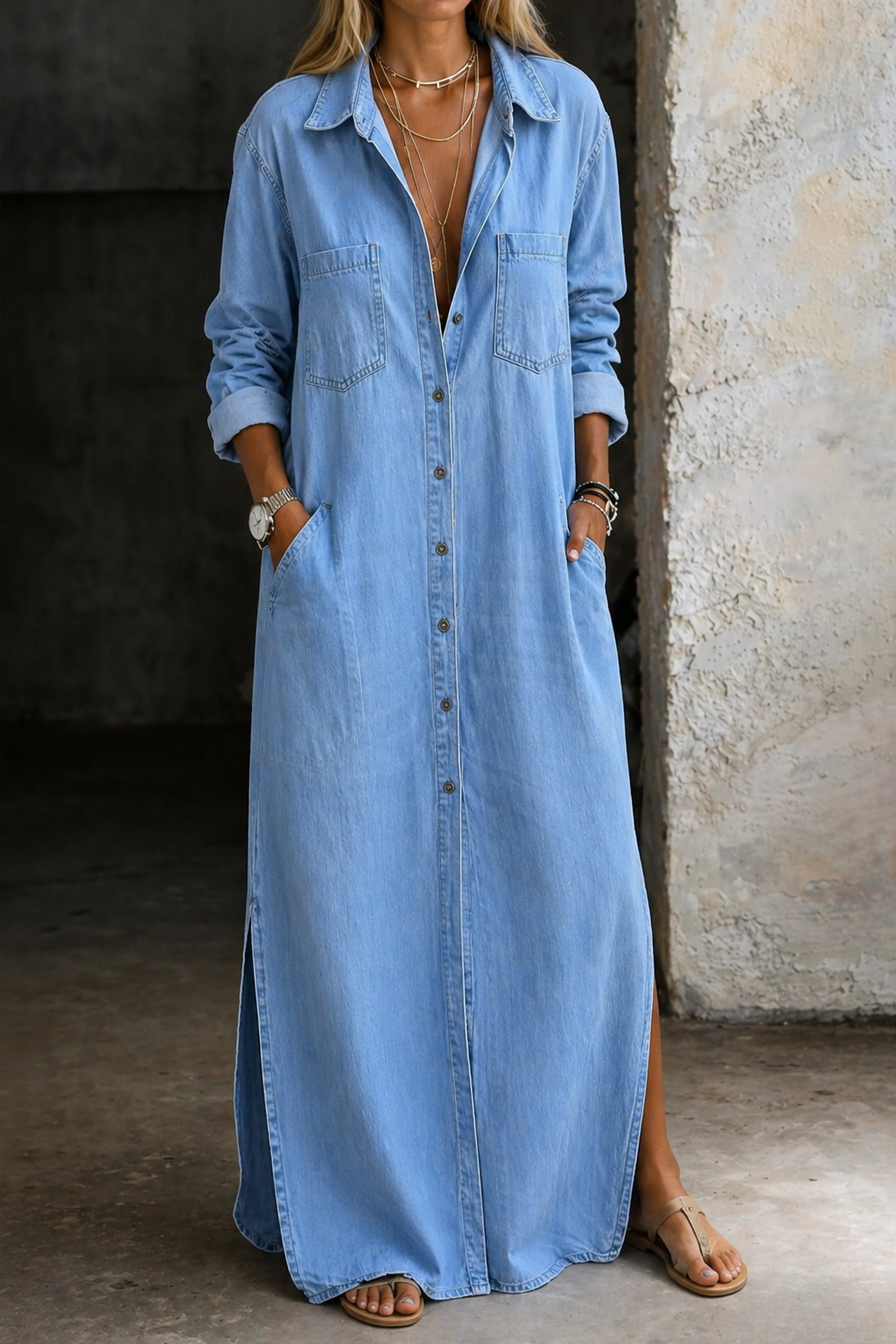 Andrea | Button-Down Denim Dress