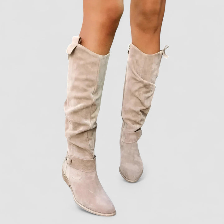 Charlie | Knee-High Low Heel Boots