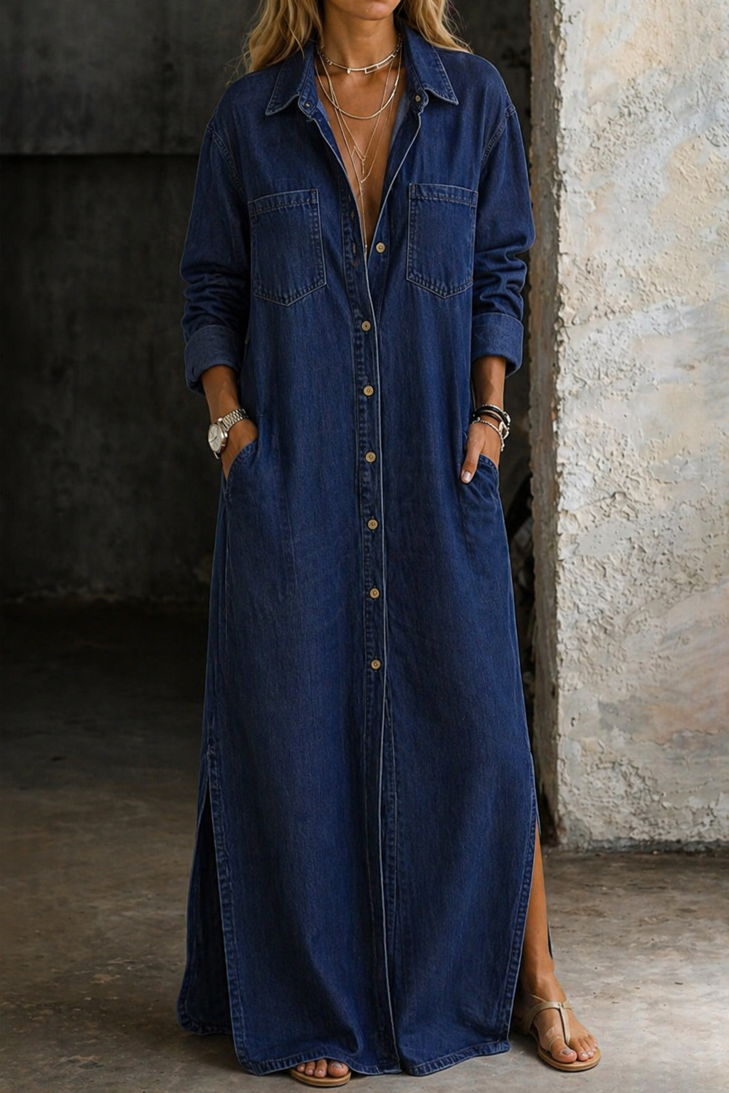 Andrea | Button-Down Denim Dress