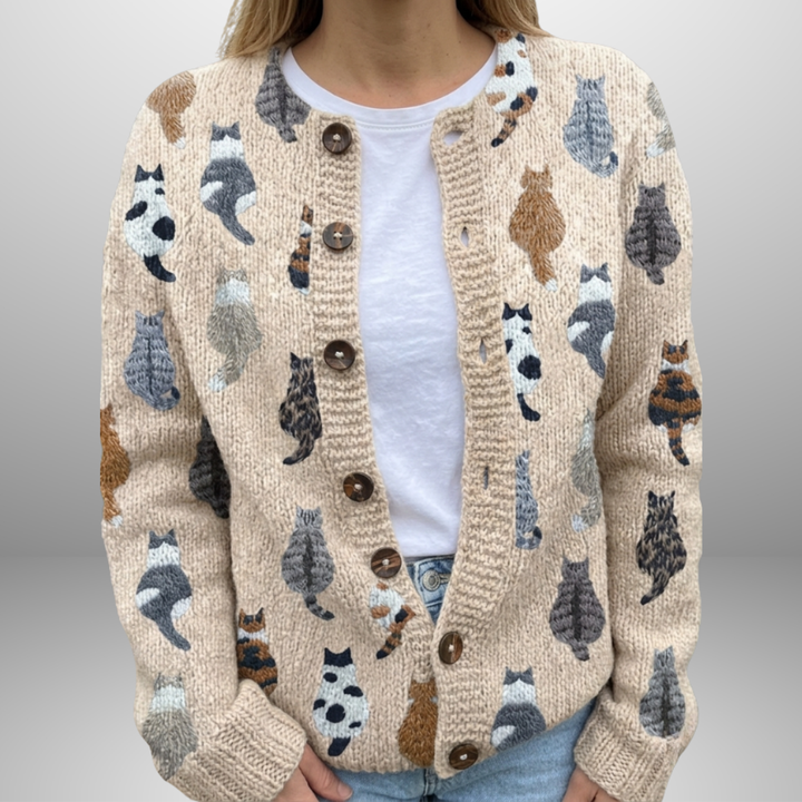 Marilyn | Cat Pattern Cardigan