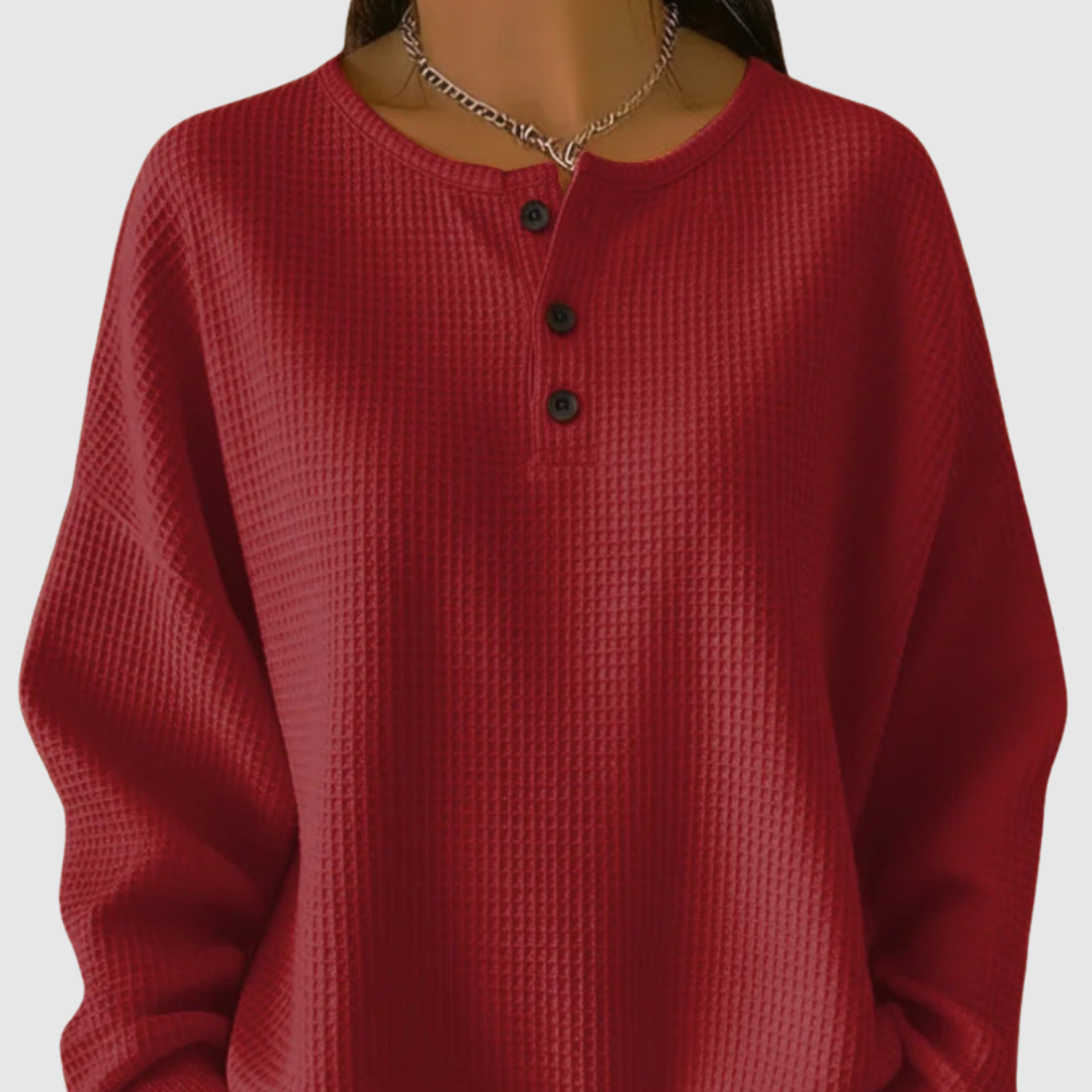 Becca™ - Relaxed V-Neck Knit Top