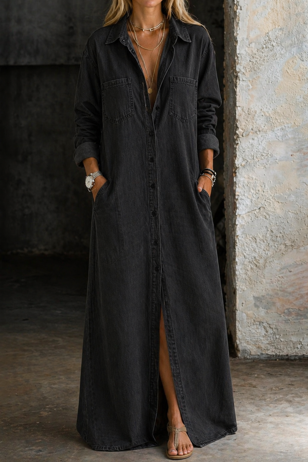 Andrea | Button-Down Denim Dress