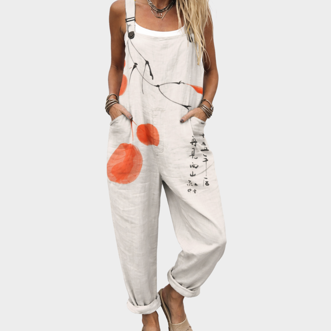Comfortable printed overall with wide legs