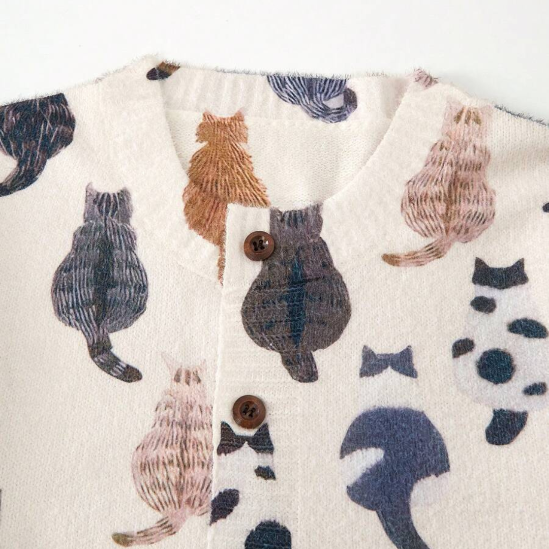 Marilyn | Cat Pattern Cardigan