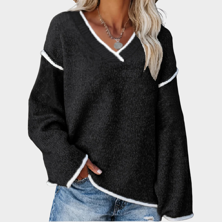 Colette | Long Sleeve V-Neck Sweater