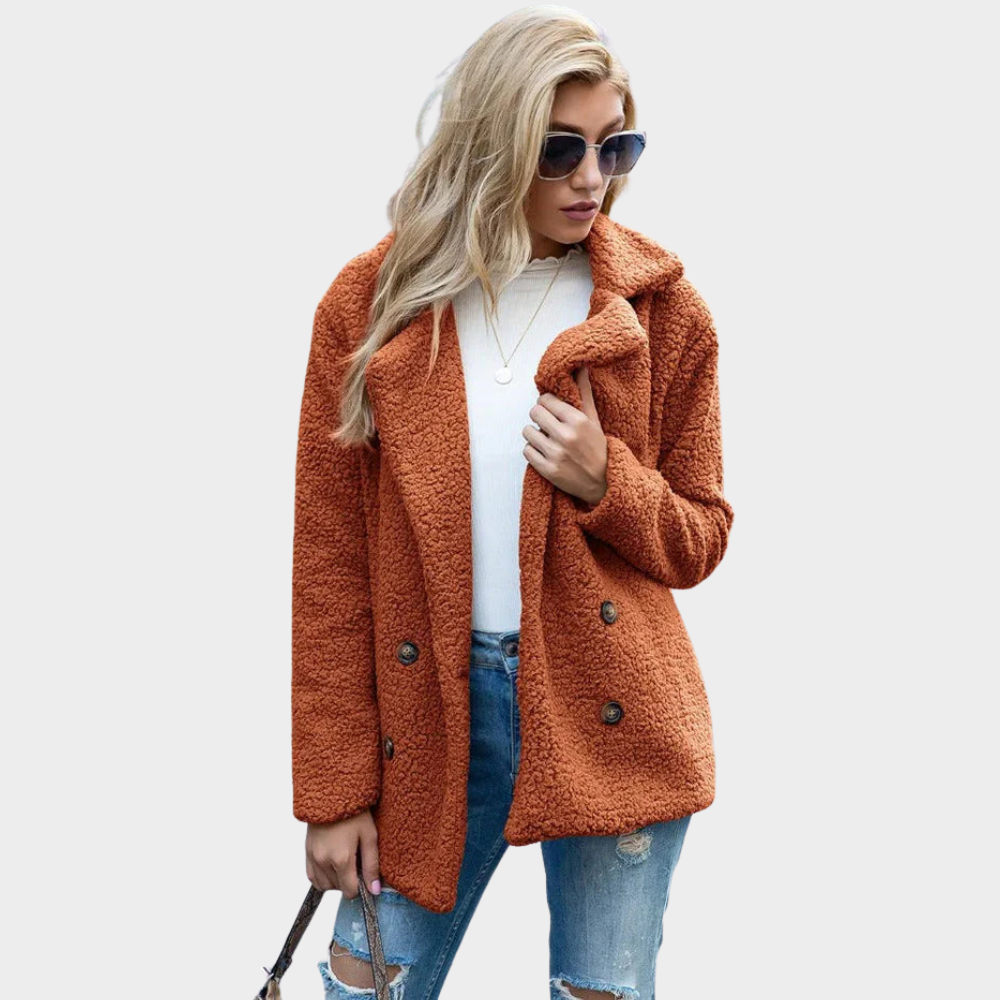 Delphine | Teddy Coat with Collar
