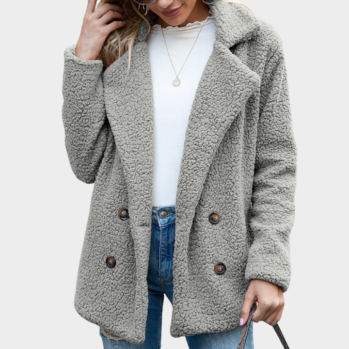 Delphine | Teddy Coat with Collar