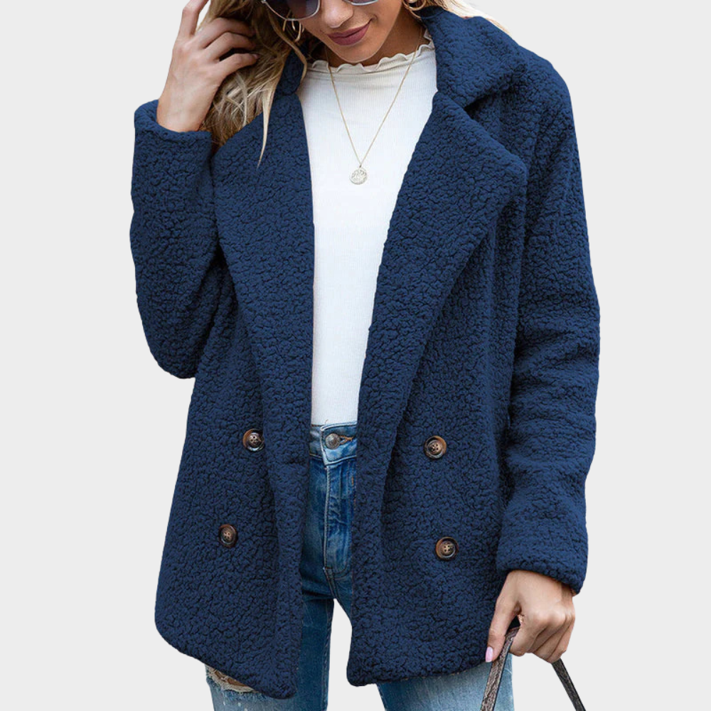 Delphine | Teddy Coat with Collar
