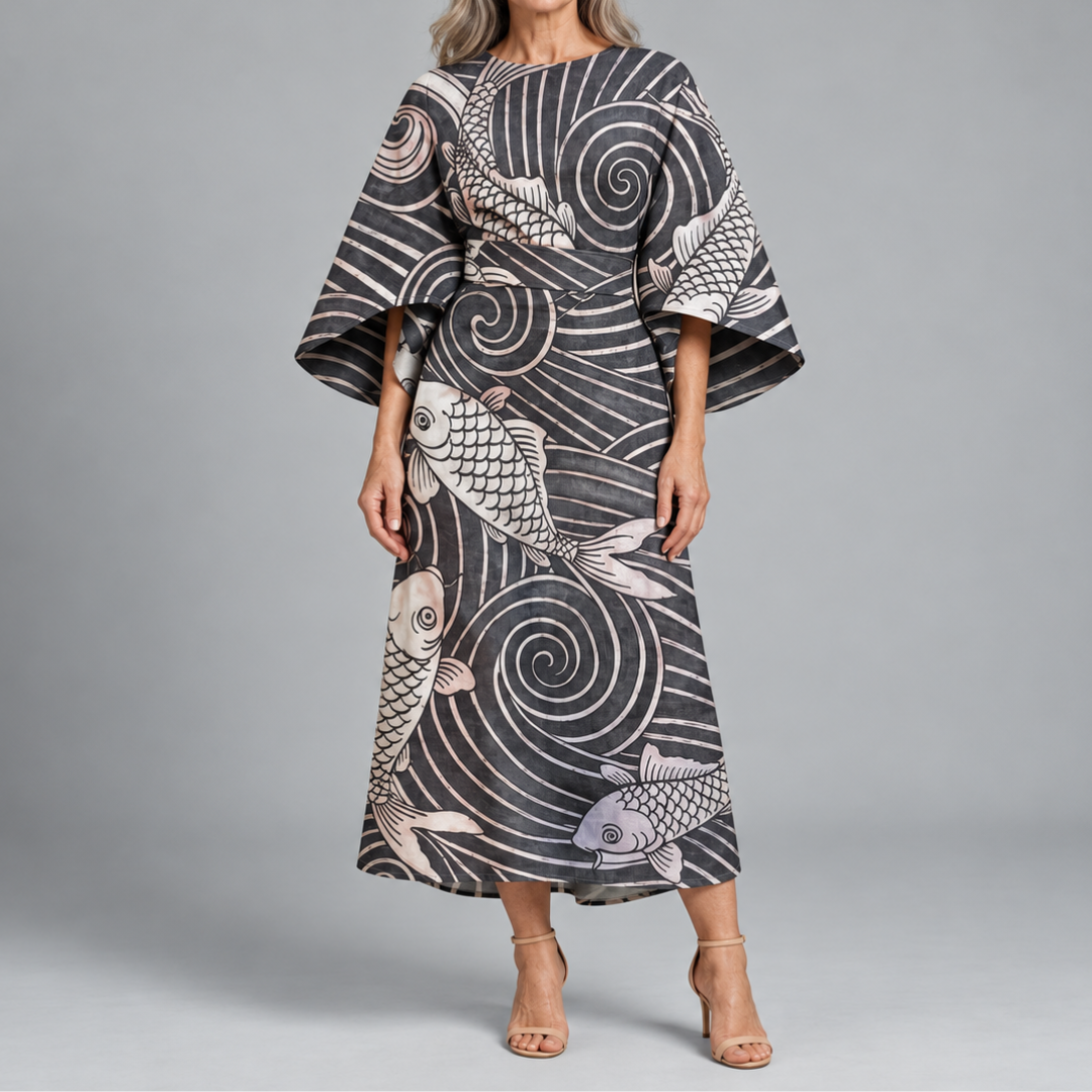 Brooklyn – Statement Print Midi Dress
