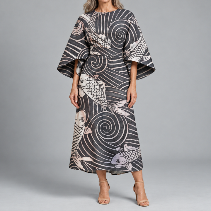 Brooklyn – Statement Print Midi Dress