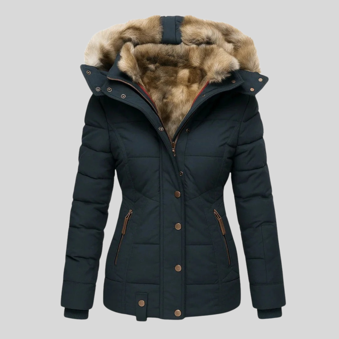 Bochra™ | Quilted parka with faux fur hood