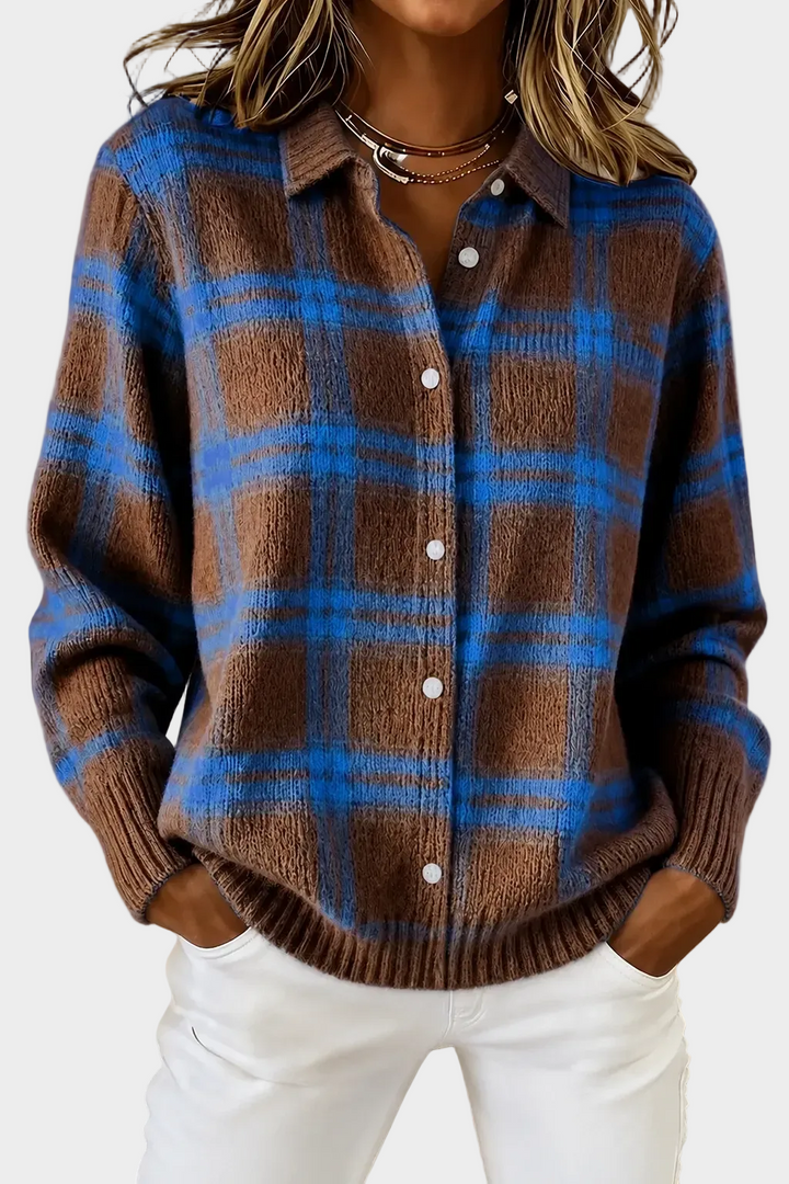 Lumi | Elegant Checked Cardigan