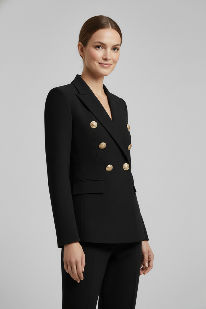 Camille | Long Double-Breasted Blazer