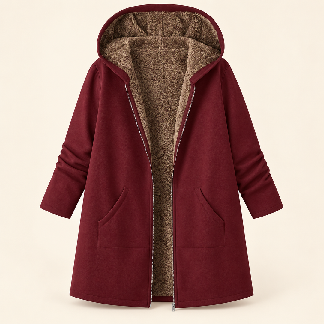 Heather | Cozy Hooded Longline Coat