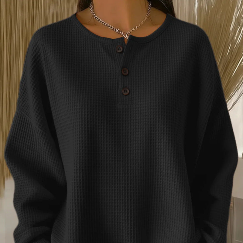 Becca™ - Relaxed V-Neck Knit Top