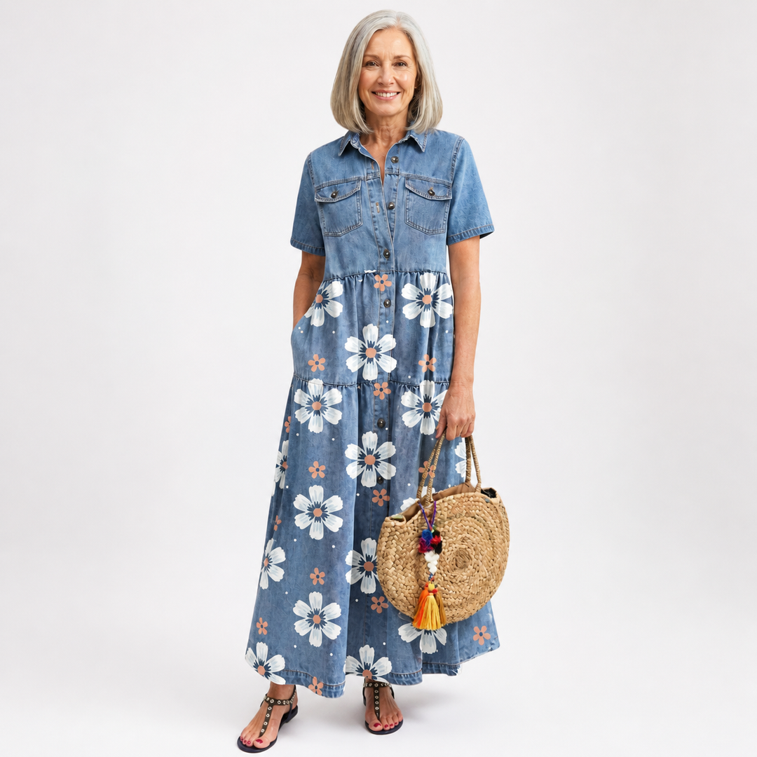 Kirra™ | Floral Denim Dress