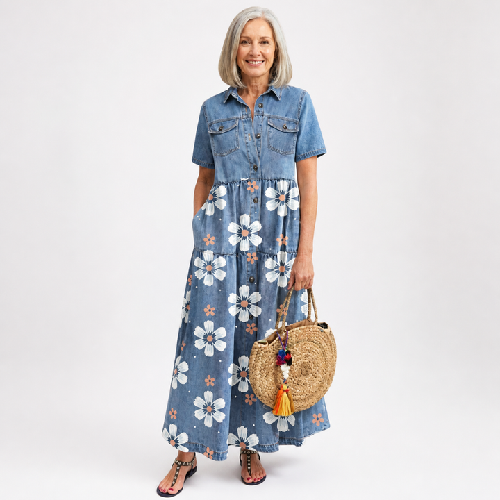 Kirra™ | Floral Denim Dress