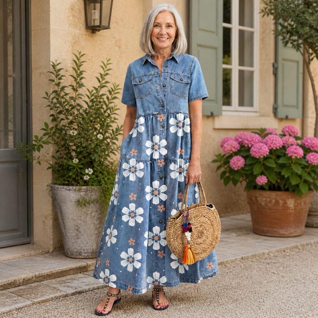 Kirra™ | Floral Denim Dress