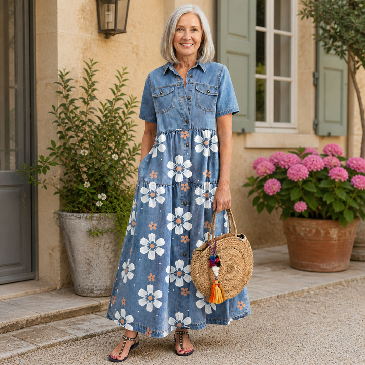 Kirra™ | Floral Denim Dress