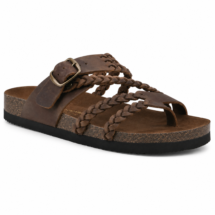 Hayleigh | Woven Cork Sandals