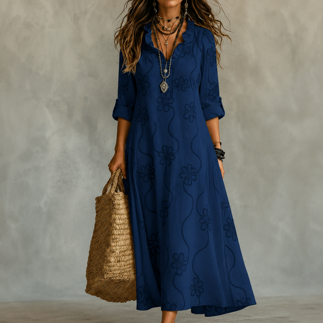 Sienna™ | Summer Floral Dress with Tummy Camouflage