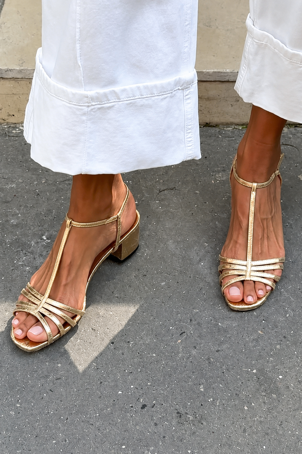 Allegra | Golden Sandals Everyday Elegance