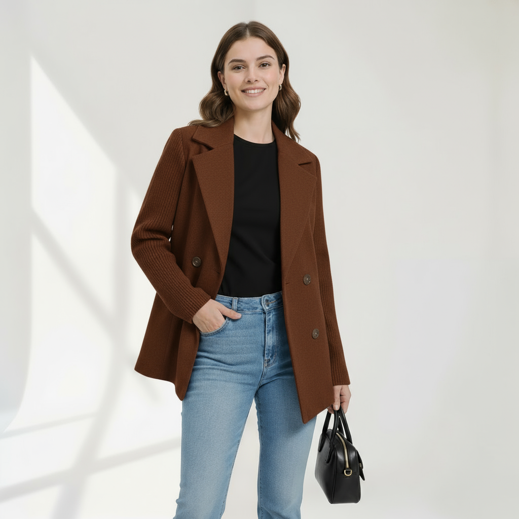 Sasha | Casual Ribbed Knit Blazer
