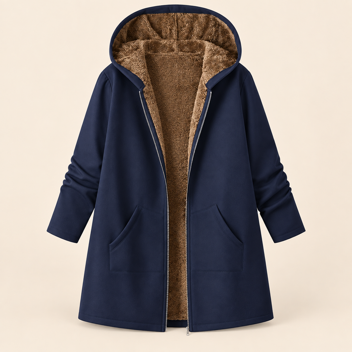 Evelyn™ | Cozy Lined Hooded Coat