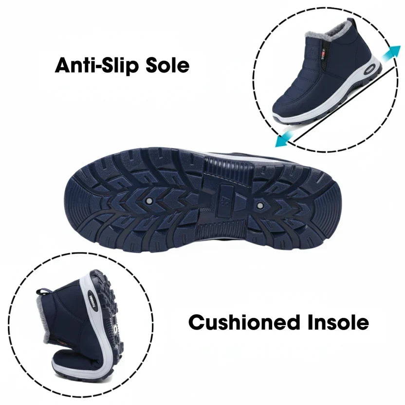 Sianna™ | Quilted Waterproof Slip-On Ankle Boots Blue