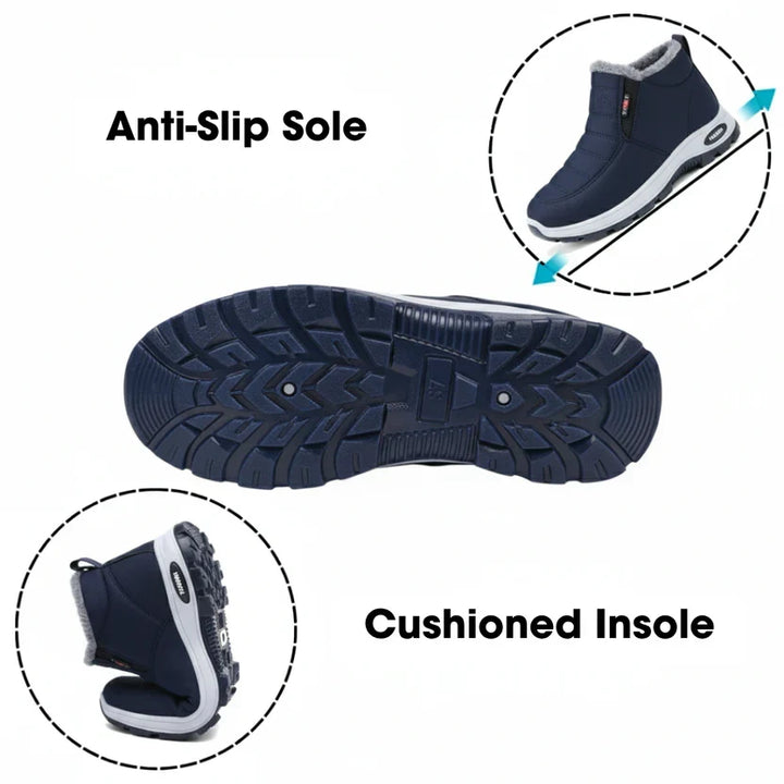 Sianna™ | Quilted Waterproof Slip-On Ankle Boots Blue