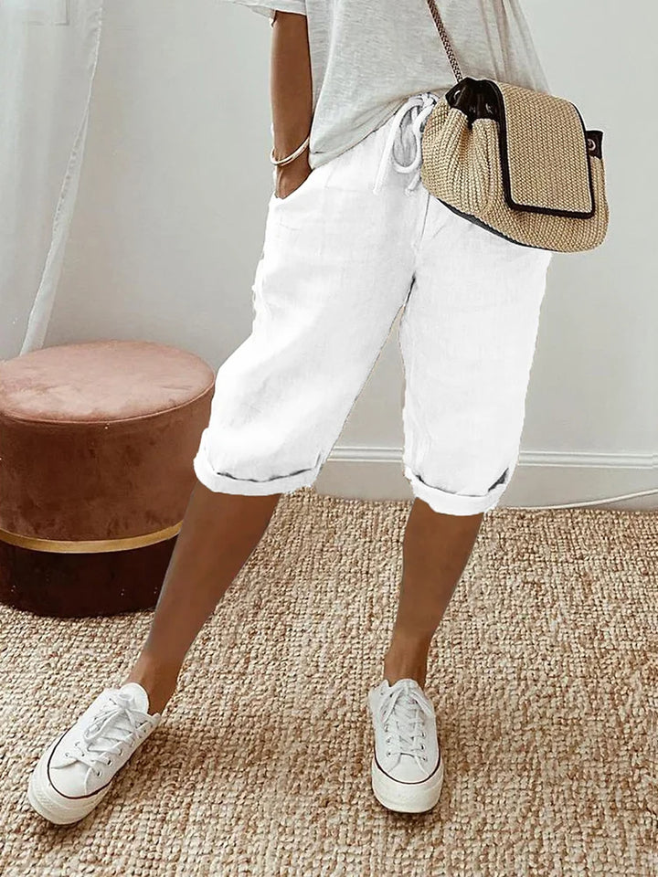 LUI™ | LIGHT COTTON-LINEN SHORTS