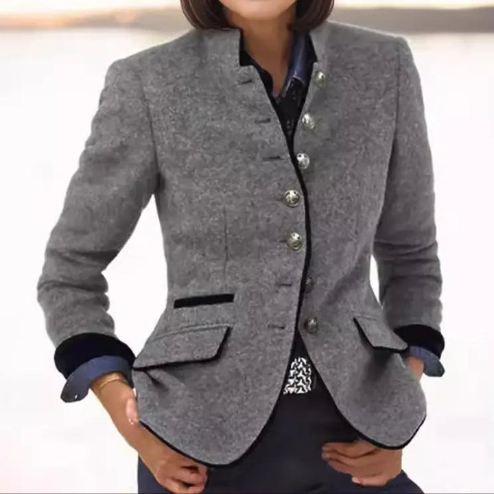 Zara | Wool Blazer with Contrast Piping