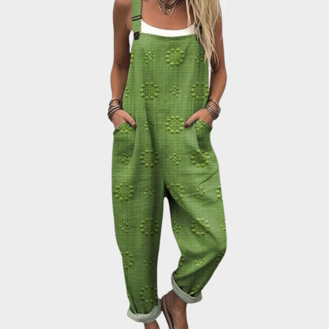 Wide-Leg Printed Jumpsuit