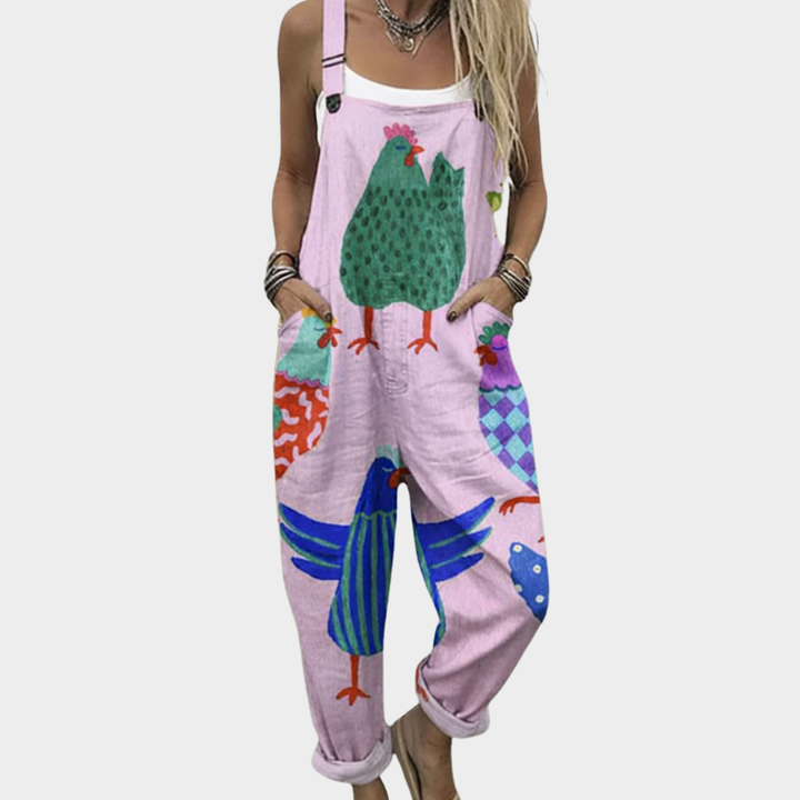 Comfort | Wide-Leg Jumpsuit with Creative Print