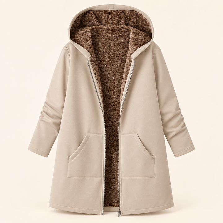 Evelyn™ | Cozy Lined Hooded Coat