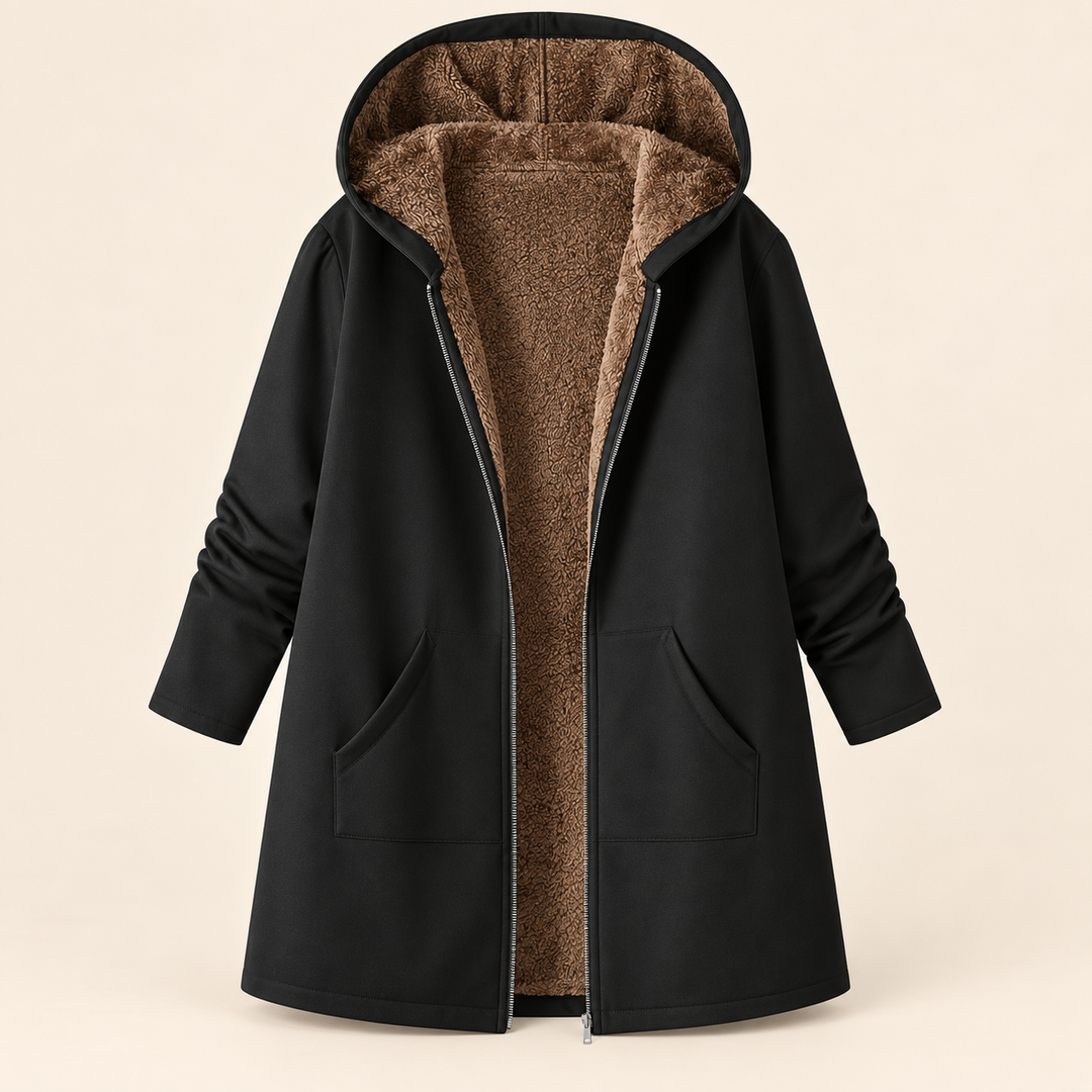Heather | Cozy Hooded Longline Coat