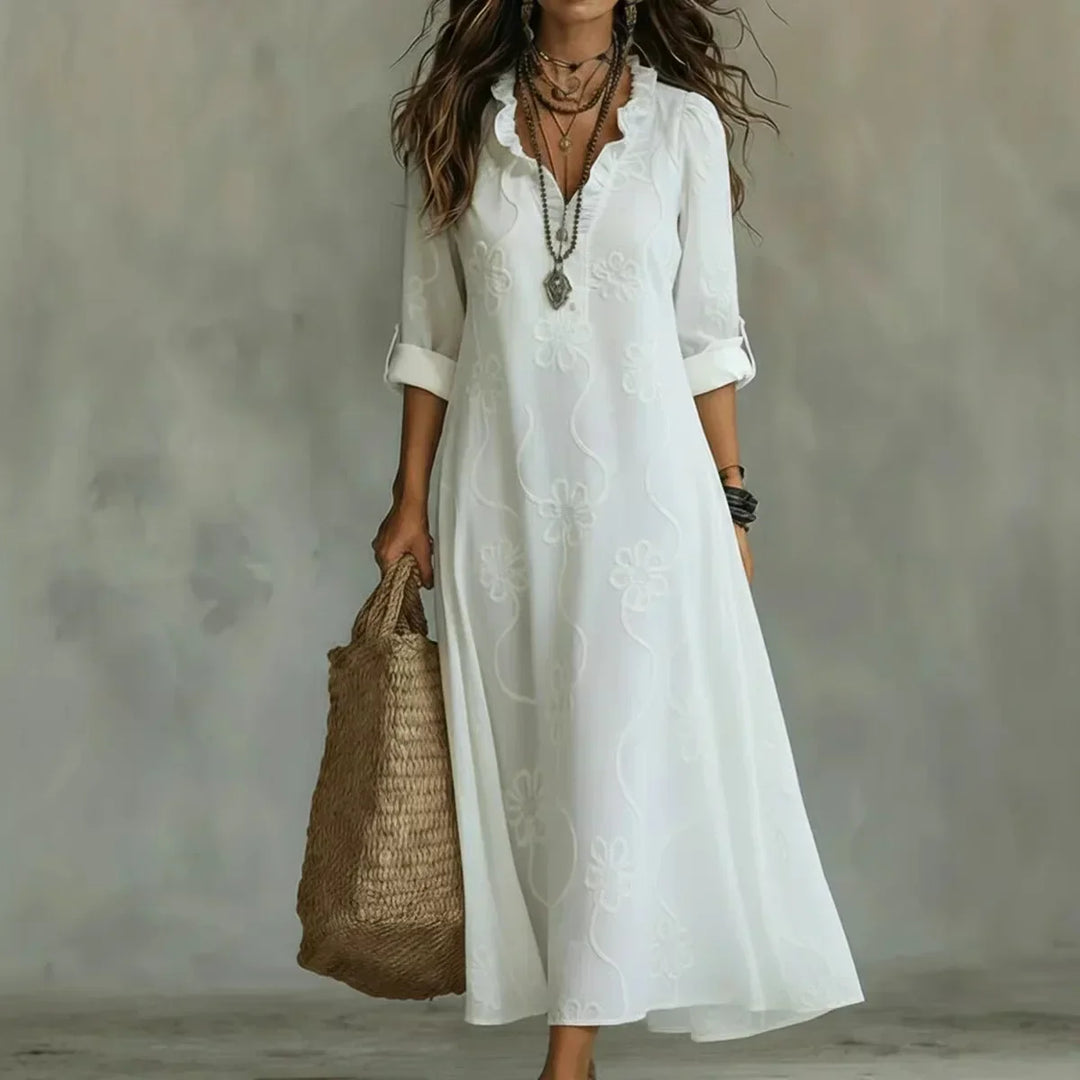 Sienna™ | Summer Floral Dress with Tummy Camouflage