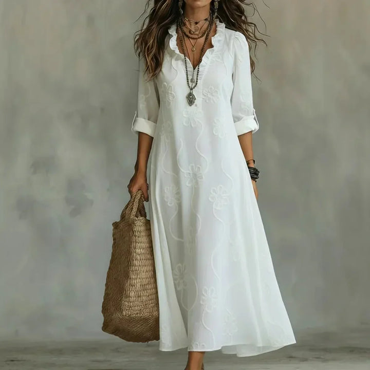 Sienna™ | Summer Floral Dress with Tummy Camouflage