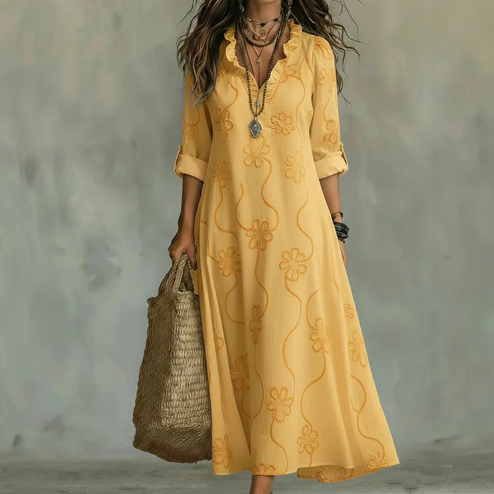 Sienna™ | Summer Floral Dress with Tummy Camouflage
