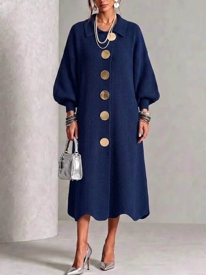 Sienna Long Sleeve Button-Down Knit Dress