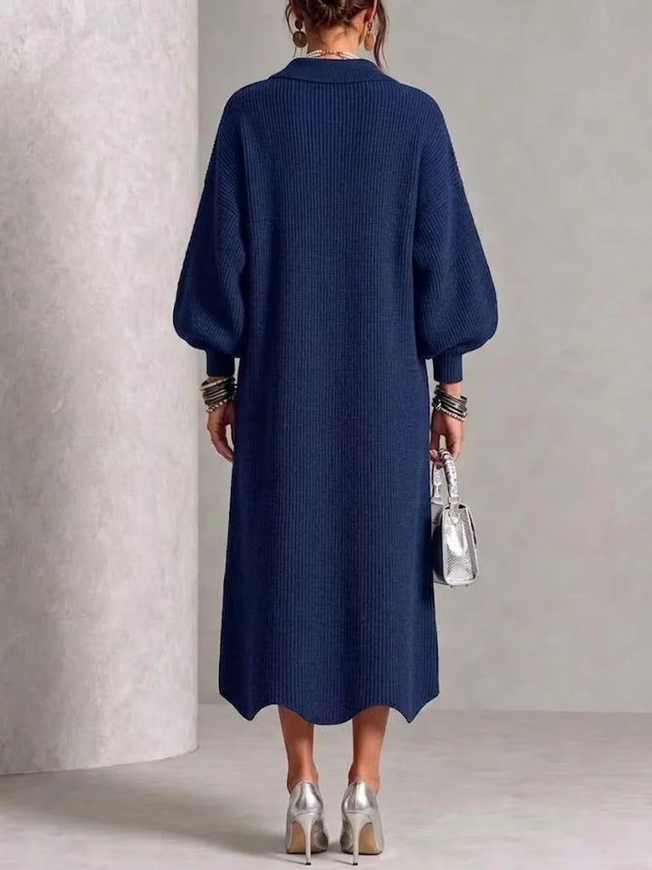 Sienna Long Sleeve Button-Down Knit Dress