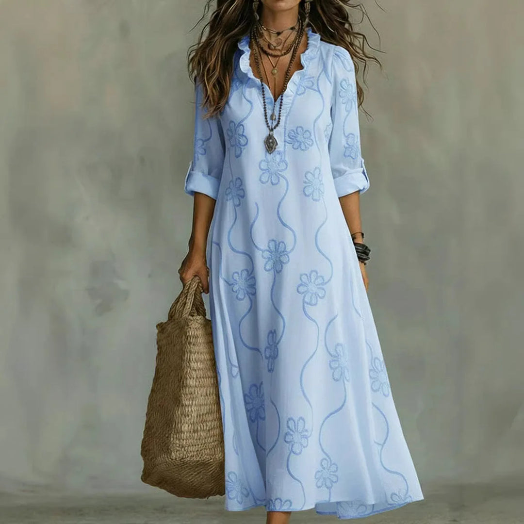 Sienna™ | Summer Floral Dress with Tummy Camouflage