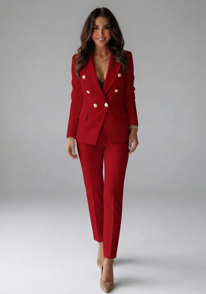 Gabrielle | Double-breasted blazer and trousers set