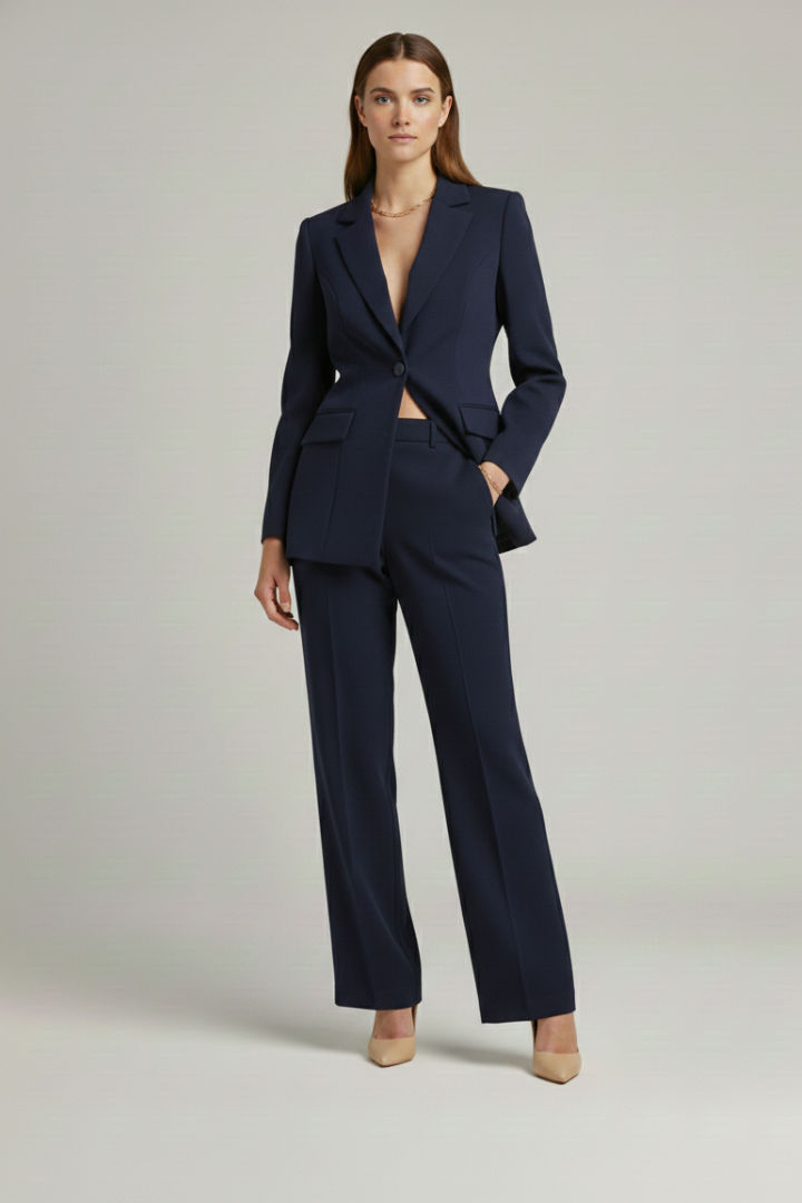 Suit Set – Structured Blazer and Wide-Leg Pants