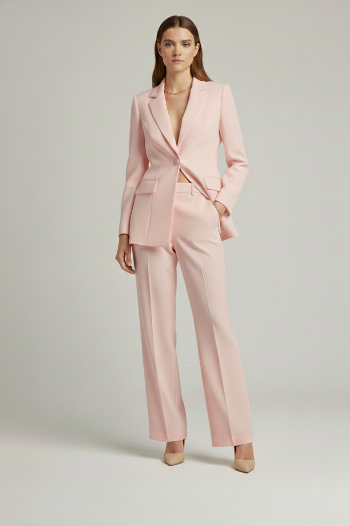 Suit Set – Structured Blazer and Wide-Leg Pants