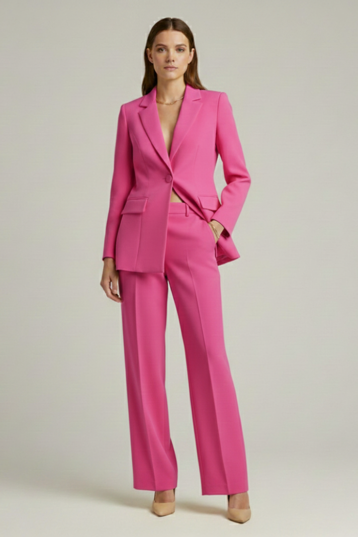 Suit Set – Structured Blazer and Wide-Leg Pants
